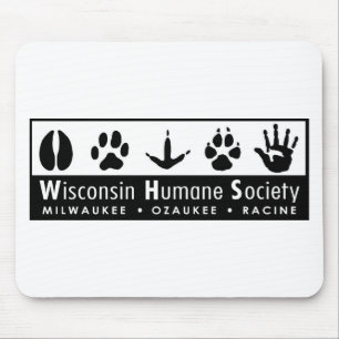 Menschliches Gesellschafts-Logo Wisconsins Mousepad