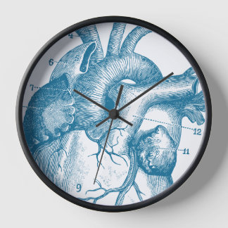 Menschliches Herz Vintage-Anatomie Uhr