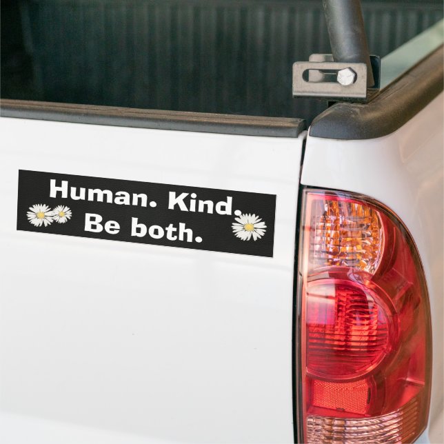 Menschliches Kind Zitat mit Dingen auf schwarz Autoaufkleber (Auf Lkw)