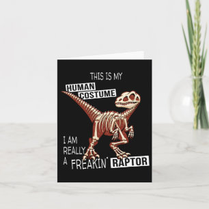 Menschliches Kostüm Dino Halloween verrückter Velo Karte