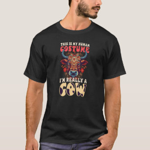 Menschliches Kostüm Wirklich Kuh Kuh Bauer T-Shirt