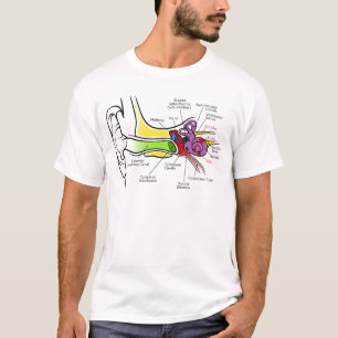 Menschliches Ohr-Diagramm mit dem Cochlear- T-Shirt