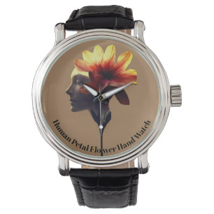 Menschliches Petal-Blume-Design einzigartig für - Armbanduhr