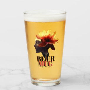 Menschliches Petal-Blume-Design einzigartig für - Glas