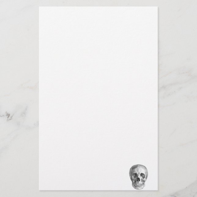 Menschliches Schädelanatomie-Skizzezeichnen Briefpapier (Vorderseite)