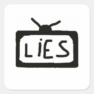 Mensonges de télévision - autocollant