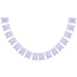 Menstruation Niedlich Lavender Lila Funky Letterin Wimpelkette