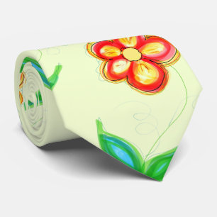 Menswear Cravate Monogrammée Fleurs Aux Couleurs D
