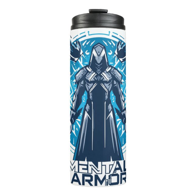 Mental Armor - Hoodie Warrior Figure Thermosbecher (Vorderseite)