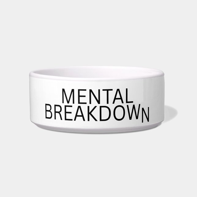 Mental Breakdown Aesthetic Industrial Pet Bowl Napf (Vorderseite)