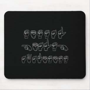 Mental Health Awareness ASL Signing Language Hands Mousepad