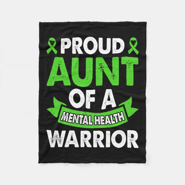 Mental Health Awareness Aunt Warrior Mental the Fleecedecke (Vorderseite)