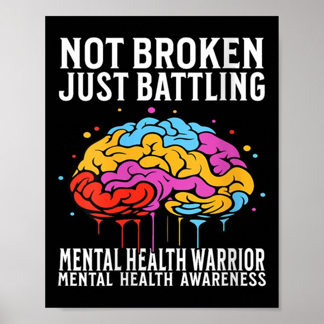 Mental Health Awareness - Frauen geben Gehirnmenta Poster (Vorne)