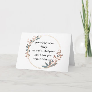 Mental Health Awareness happy Blank Card Karte