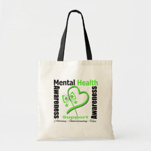 Mental Health Awareness Heart Butterfly Band Tragetasche