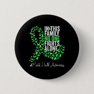 Mental Health Awareness Montag Green Ribbon Butter Button