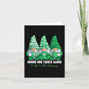 Mental Health Awareness Month Green Ribbon Gnomes Karte