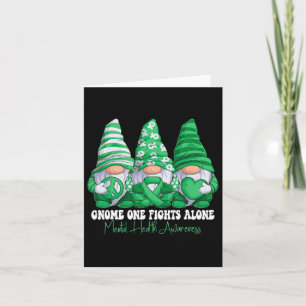 Mental Health Awareness Month Green Ribbon Gnomes Karte