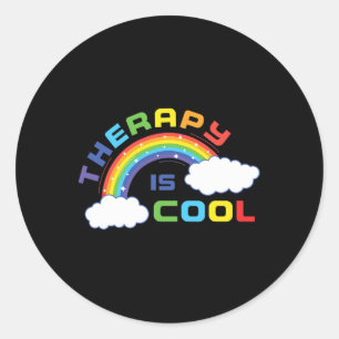 Mental Health Awareness Month Therapie ist Cool Po Runder Aufkleber