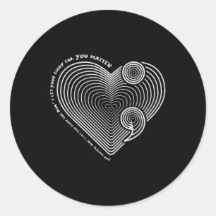 Mental Health Awareness Shirt Heart Semi colon Ant Runder Aufkleber