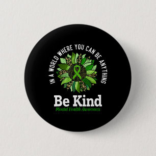 Mental Health Awareness-Shirt: Kind Sonnenblumen G Button