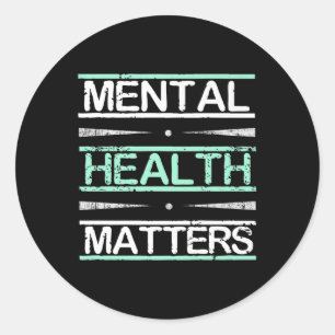 Mental Health Awareness Stigma Premium Runder Aufkleber