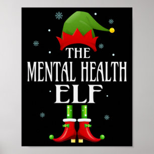 Mental Health Elf Weihnachten Lustige Familie Pass Poster