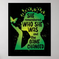 Mental Health Green Ribbon Butterfly