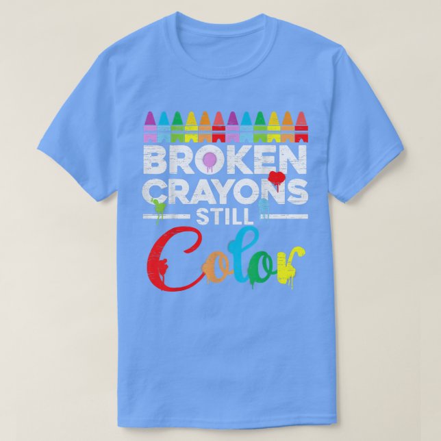 Mental Health Motivation Sprichwort gebrochen Cray T-Shirt (Design vorne)