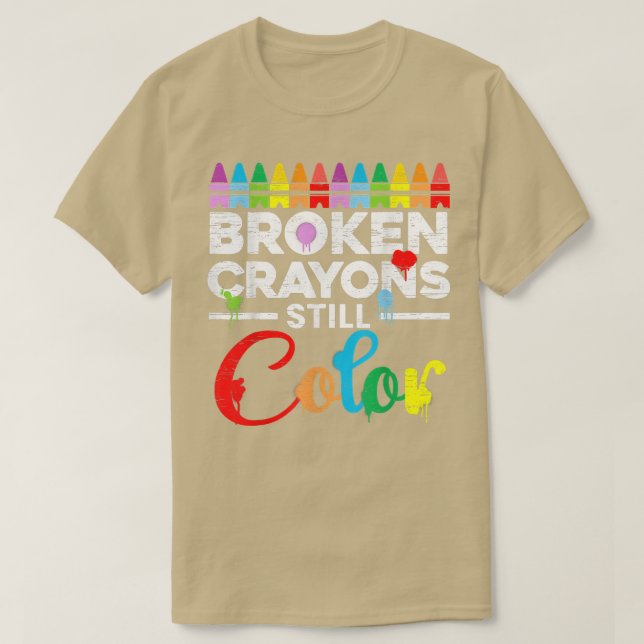 Mental Health Motivation Sprichwort gebrochen Cray T-Shirt (Design vorne)