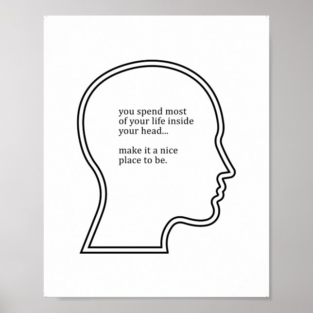 Mental Health Quotes, Office Wall Décor Poster (Vorne)