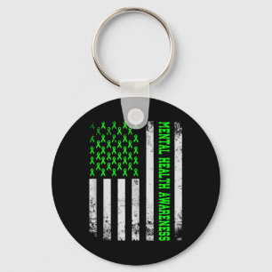 Mental Health S American Flag Mental Health Awaren Schlüsselanhänger