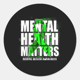 Mental Health S Awareness Monatsunterstützung Squa Runder Aufkleber