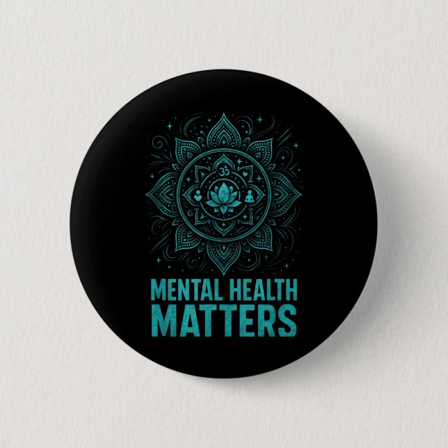 Mental Health S End Stigma Awareness  Button (Vorderseite)