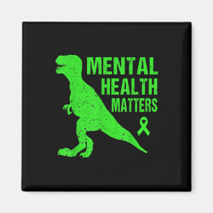 Mental Health S Green Mental Health Awareness Dino Magnet