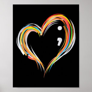 Mental Health Suicide Awareness Montag Symbol Semi Poster