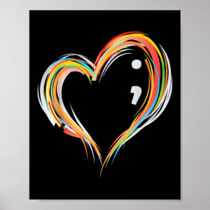 Mental Health Suicide Awareness Montag Symbol Semi Poster
