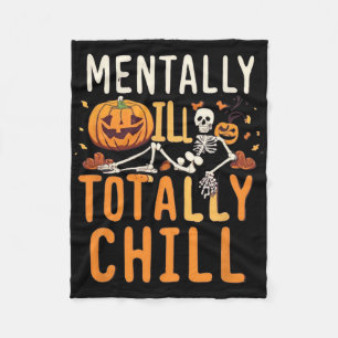 Mental Ill, aber Totally Chill Halloween Kostüm S Fleecedecke