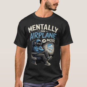 Mental im Flugzeugmodus T-Shirt Lustiger Anime-Jun