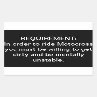 "Mental Instable Motocross"-Anforderungsaufkleber