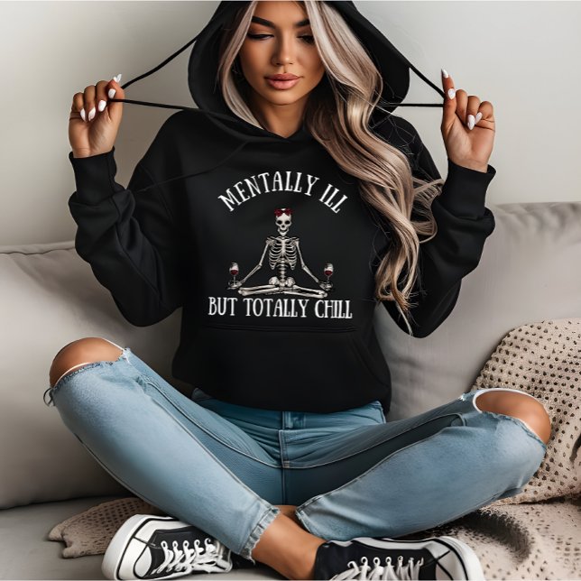 Mental krank, aber total kühl witzige Zitate Hoodie (Von Creator hochgeladen)