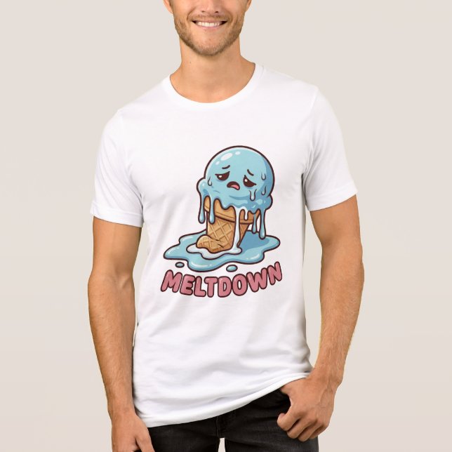 Mental Meltdown Cute Ice Cream Pun Tri-Blend Shirt (Vorderseite)