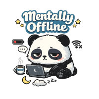 Mental Offline Panda | Introvertierte Lo-Fi-Ästhet