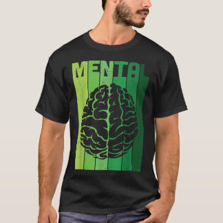 Mental Retro Gehirn Mental Health Awareness 5692 T-Shirt