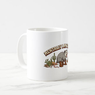 Mental schreie ich Cowboy-Opossum lustig Kaffeetasse