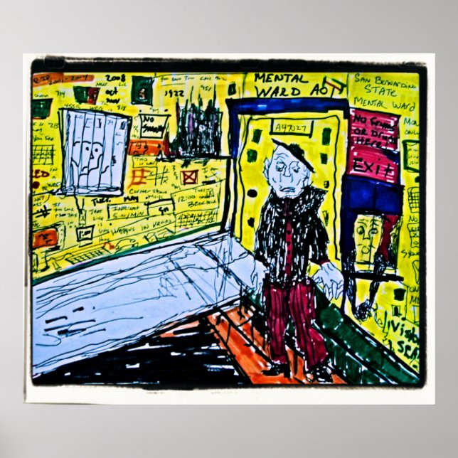 Mental Ward Zeichnend Poster (Vorne)