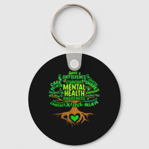 Mentale Health Awareness Tree Mens Womens Grreen R Schlüsselanhänger