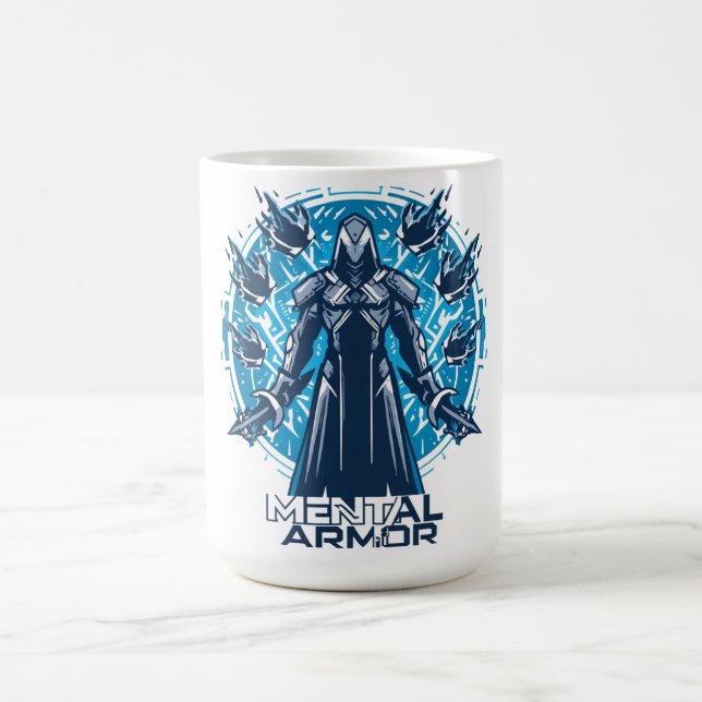Mentale Rüstung - Hoodie Krieger Figur Kaffeetasse (Mittel)