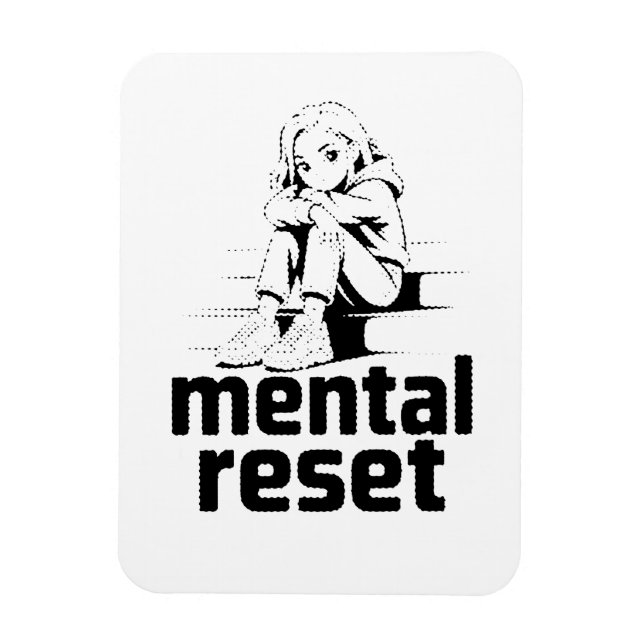 Mentaler Neustart – Edition Stille Reflexion Magnet (Vertikal)
