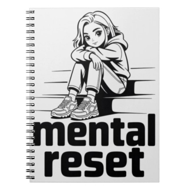 Mentaler Neustart – Edition Stille Reflexion Notizblock (Vorderseite)